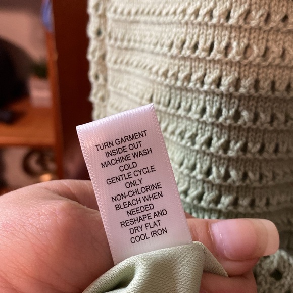 Beautiful sage Sweet Republic crochet midi dress 😍😍😍 - Picture 12 of 12